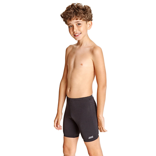 Zoggs - Boys Jammer Black Cottesloe Mid Jammer | Sharks Swim Shop