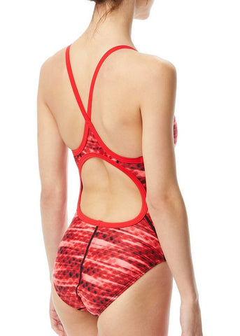 TYR - Womens Swimsuit Castaway Diamondfit Red