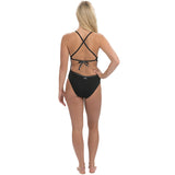 Dolfin - Womens Uglies Revibe Solid Tie Back One-Piece Swimsuit Black