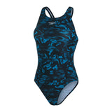 Speedo - Women's Swimsuit Allover Recordbreaker Black/Blue