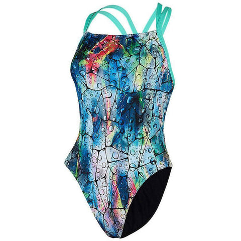 Michael Phelps - Womens Swimsuit Water Drop Open Back
