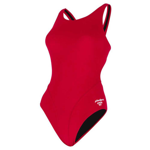 Phelps - Women's Swimsuit Comp Back Solid 2.0  Red