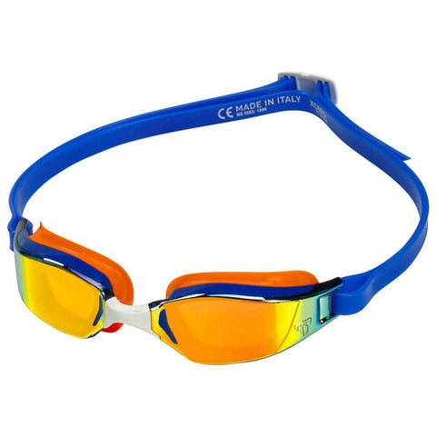 Michael Phelps - Xceed Racing goggles, Blue/Orange Titanium Mirror