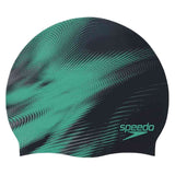 Speedo - Swim Cap Slogan Print Cap Green Black