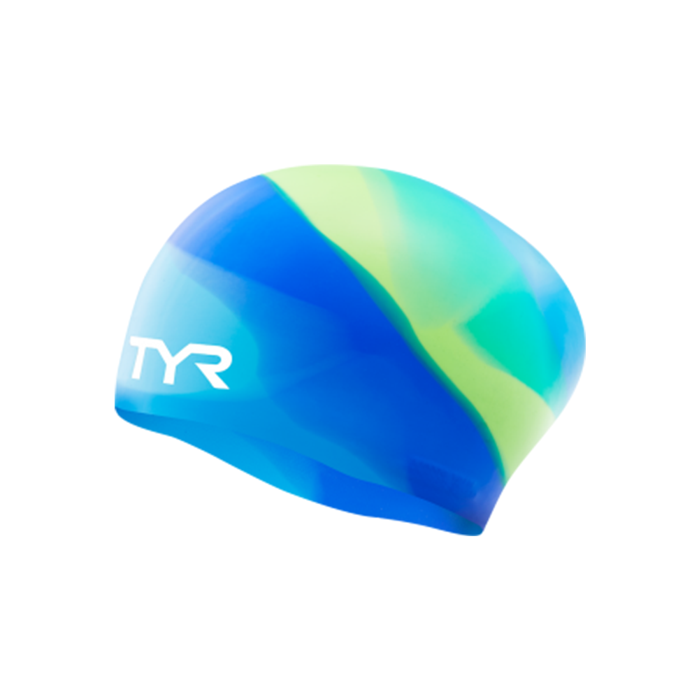 TYR - Longhair Silicone Cap Youth Blue/Green
