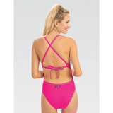 Dolfin - Womens Uglies Revibe Solid Tie Back One-Piece Swimsuit Pink