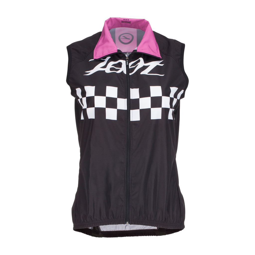 Zoot - Womens Cycle Cali Wind Vest Deep Purple Checker
